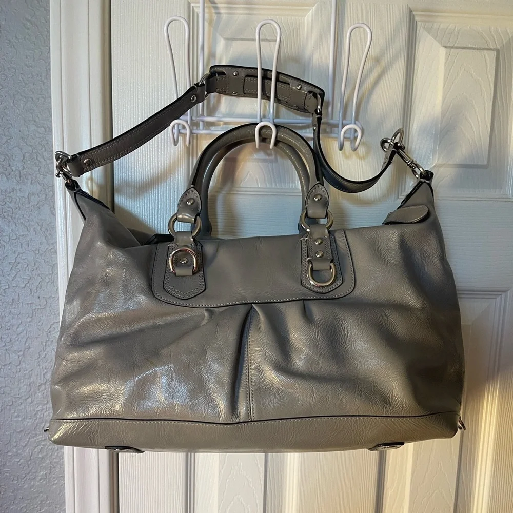 Coach Large Gray Ashley Satchel